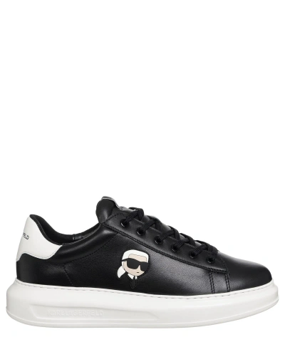 Karl Lagerfeld Man Sneakers Black Size 13 Leather