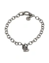 Karl Lagerfeld K/ikonik Karl Charm Bracelet Woman Bracelet Lead Size - Silver, Brass In Grey