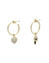 Karl Lagerfeld K/ikonik Pave Heart Earrings Woman Earrings Gold Size - Silver, Brass, Zirconia In Gold
