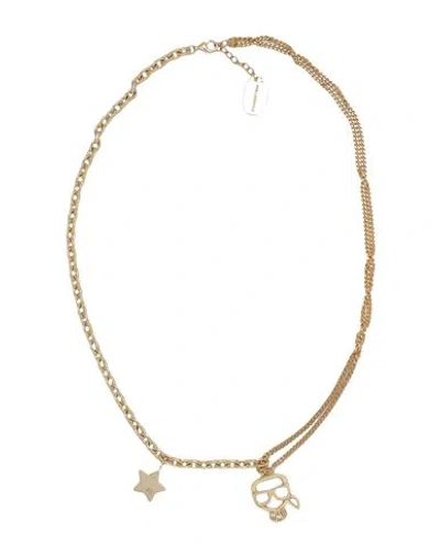 Karl Lagerfeld K/ikonik Star Necklace Gold Woman Necklace Gold Size - Recycled Silver, Cubic Zirconi