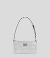 Karl Lagerfeld K/kuilt Kleine Schultertasche In Silver
