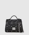 Karl Lagerfeld K/kuilt Rhinestone Nano Bag In Black