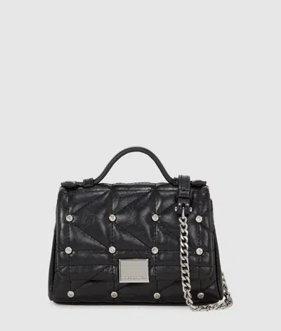 Karl Lagerfeld K/kuilt Rhinestone Nano Bag In Black
