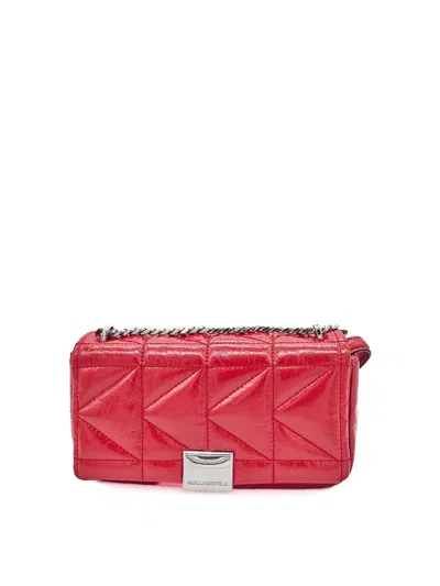 Karl Lagerfeld K/kuilt Sp Wrinkle Crossbody In Red