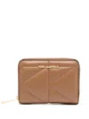 Karl Lagerfeld K/kuilt Zip Around Wallet In Brown