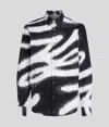 Karl Lagerfeld Autograph All-over-print Shirt In Black