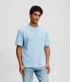 Karl Lagerfeld Monogram Checked T-shirt In Blue