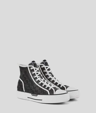 Karl Lagerfeld Kl Monogram Kampus High-top Sneakers In Multi