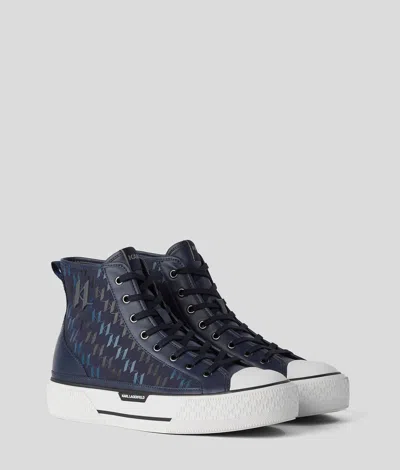Karl Lagerfeld Kl Monogram Kampus Sneakers In Blue