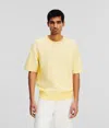 Karl Lagerfeld Kl Monogram Knitted T-shirt In Yellow