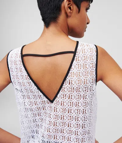 Karl Lagerfeld Kl Monogram Lace Top