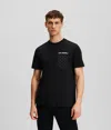 Karl Lagerfeld Kl Monogram Pocket T-shirt In Black