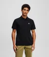 Karl Lagerfeld Kl Monogram Polo Shirt In Black