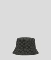 Karl Lagerfeld Kl Monogram Reversible Bucket Hat
