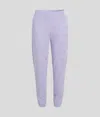 Karl Lagerfeld Kl Monogram Rhinestone Sweatpants In Purple