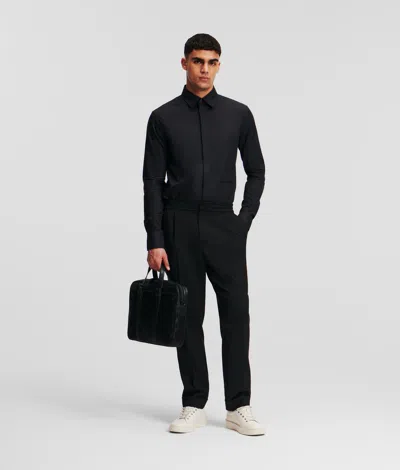 Karl Lagerfeld Kl Monogram Shirt In Black