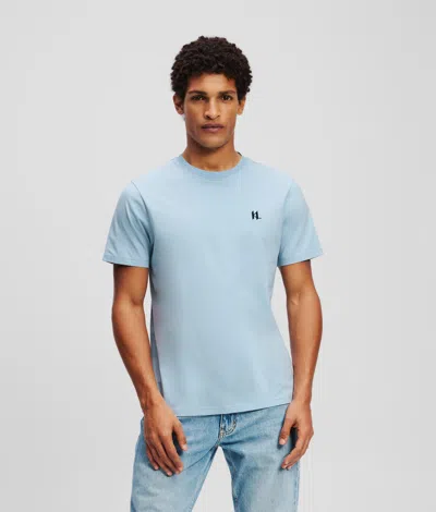 Karl Lagerfeld Kl Monogram T-shirt In Blue