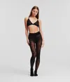 Karl Lagerfeld Kl Monogram Tights In Black