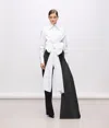 Karl Lagerfeld Karl Studio Poplin Bow Blouse In White