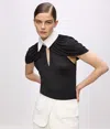 Karl Lagerfeld Kl Studio Cape Top In Black