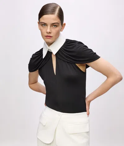 Karl Lagerfeld Kl Studio Cape Top In Black