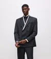 Karl Lagerfeld Kl Studio Contrast Piping Blazer In Black