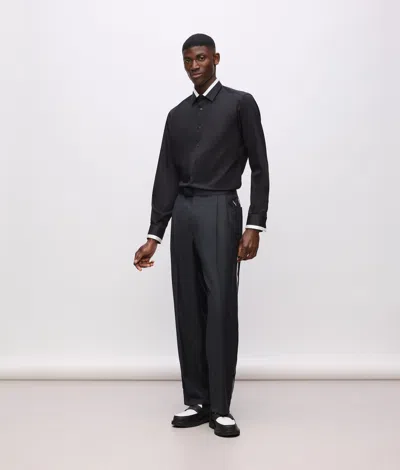 Karl Lagerfeld Kl Studio Contrast Piping Pants In Black