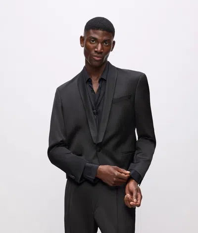 Karl Lagerfeld Kl Studio Cropped Blazer In Black