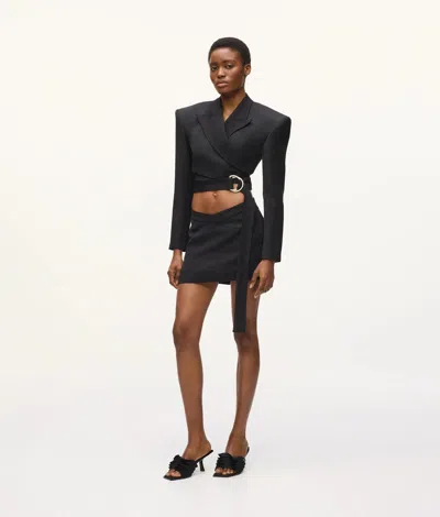 Karl Lagerfeld Kl Studio Mini Skort In Black