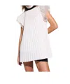 Karl Lagerfeld Kl Studio Pleated Blouse In White