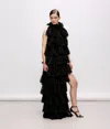 Karl Lagerfeld Kl Studio Ruffle Dress In Black