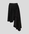 Karl Lagerfeld Kl Studio Ruffle Skirt In Black