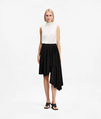 Karl Lagerfeld Kl Studio Ruffle Skirt In Black