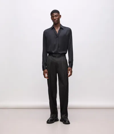 Karl Lagerfeld Kl Studio Satin Detail Pants In Black