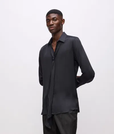 Karl Lagerfeld Kl Studio Scarf Shirt In Black