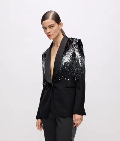 Karl Lagerfeld Kl Studio Sequin Blazer In Black