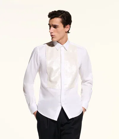 Karl Lagerfeld Kl Studio Sequinned Shirt In White