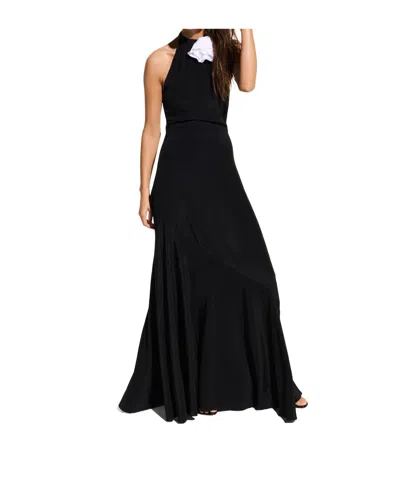 Karl Lagerfeld Kl Studio Silk Maxi Dress In Black