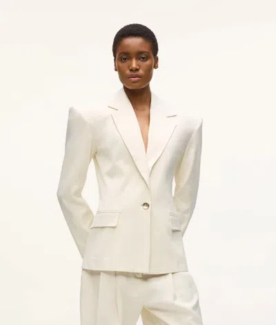 Karl Lagerfeld Kl Studio Structured Blazer In White