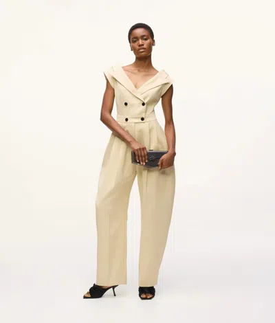 Karl Lagerfeld Kl Studio Tailored Jumpsuit In White