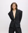 Karl Lagerfeld Kl Studio Voluminous Blazer In Black