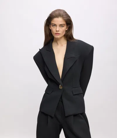 Karl Lagerfeld Kl Studio Voluminous Blazer In Black