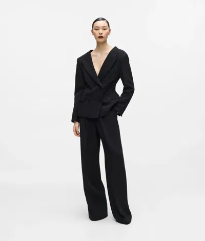 Karl Lagerfeld Kl Studio Wide-leg Pants In Black
