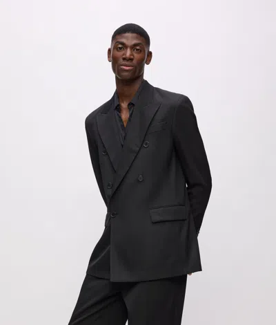 Karl Lagerfeld Kl Studio Wool Blazer In Black