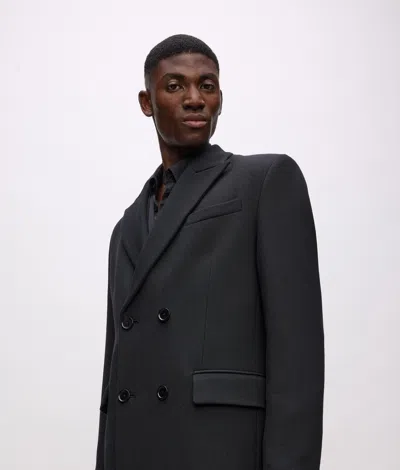 Karl Lagerfeld Kl Studio Wool Coat In Black