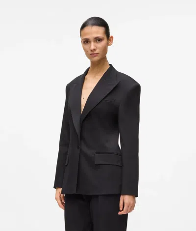 Karl Lagerfeld Kl X Amber Valletta Structured Blazer In Black