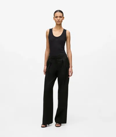 Karl Lagerfeld Kl X Amber Valletta Structured Suit Pants In Black