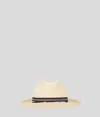 Karl Lagerfeld Kl X Borsalino Panama Hat In Neutral