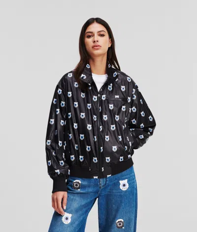 Karl Lagerfeld Kl X Darcel Disappoints Bomber Jacket In Black
