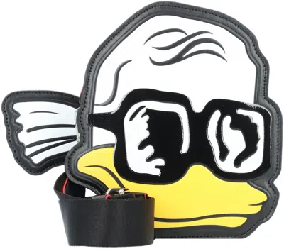 Pre-owned Karl Lagerfeld Kl X Disney Donald Duck Crossbody Bag In White Black